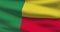 Benin national flag footage. Benin waving country flag on wind