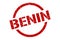 Benin stamp. Benin grunge round isolated sign.