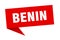 Benin sticker. Benin signpost pointer sign.