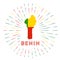 Benin sunburst badge.