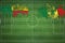 Benin vs Senegal Soccer Match, national colors, national flags, soccer field, football game, Copy space