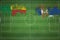 Benin vs Serbia Soccer Match, national colors, national flags, soccer field, football game, Copy space