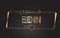 Benin Welcome to Golden text Neon Lettering Typography Vector Illustration