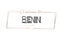 Benin  Welcome to text Neon lettering typography. Word for logotype, badge, icon, postcard, logo, banner Vector Illustration