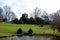 Benington Lordship Gardens pond and lawn