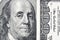 Benjamin Franklin`s eyes from a hundred-dollar bill. The eyes of Benjamin Franklin on the hundred dollar banknote, backgrounds,