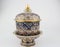 Benjarong with lid on its pedestal - Thai traditional porcelain