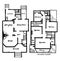 The Bensonhurst Floor Plans, single family home, vintage engraving