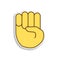 bent fingers colored emoji sticker icon. Element of emoji for mobile concept and web apps illustration