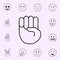 bent fingers icon. Emoji icons universal set for web and mobile