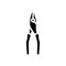 bent nose pliers glyph icon vector illustration