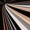 bent stripes in shades of tawny brown and beige on a black background