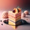 Bento cake. Illustration AI Generative