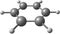 Benzene molecular structure on white background