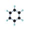 Benzene Molecule 3D