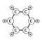 Benzene molecule icon