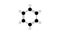 benzene molecule, structural chemical formula, ball-and-stick model, isolated image natural constituent of petroleum