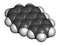 Benzo[a]pyrene (BaP) polycyclic aromatic hydrocarbon molecule. 3D rendering. Atoms are represented as spheres with conventional