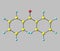 Benzophenone molecule on grey