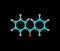 Benzophenone molecule isolated on black