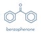 Benzophenone molecule. Skeletal formula.