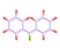 Benzophenone molecule on white