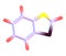 Benzothiazole molecule on white