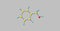 Benzyl alcohol molecular structure isolated on grey