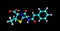 Benzylpenicillin molecular structure isolated on black