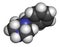 Benzylpiperazine BZP recreational drug molecule. 3D rendering. Atoms are represented as spheres with conventional color coding:.