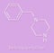 Benzylpiperazine BZP recreational drug molecule. Skeletal formula.