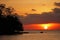 Beqa island red sunset, Fiji