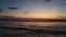 Berawa beach with sunset background