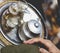 Berber man offers traditional mint tea to guest in Marrakesh