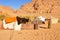 Berber tent in the Wadi Rum desert