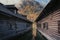 Berchtesgaden, Germany. Boathouses at the Koenigssee lake