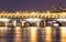 The Bercy bridge at night, Paris, France