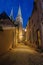 The Berg church (Bergkerk) in Deventer the Netherlands by night