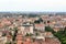 Bergamo cityscape panorama seen from Citta Alta