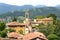 Bergamo cityscape panorama seen from Citta Alta