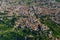 Bergamo high town aerial, Italy