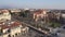 Bergamo, Italy. Amazing aerial view of the city center along the most famous pedestrian way