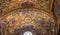 Bergamo, Italy - May 10, 2018: Ceiling and stucco ornaments, murals in the Basilica of Santa Maria Maggiore. Plafond