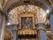 Bergamo, Italy - May 10, 2018: Ceiling and stucco ornaments, murals in the Basilica of Santa Maria Maggiore. Plafond