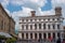 Bergamo, Italy - May 10, 2018: The Civic Library Angelo Mai on the Piazza Vecchia, occupying the Palazzo Nuovo in