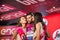 Bergamo, Italy May 21, 2017; Fernando Gaviria, in purple shirt, on the podium