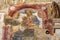 BERGAMO, ITALY - MAY 22, 2019: Ancient frescoes on the outside wall of the building of the Basilica di Santa Maria Maggiore Saint