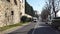 Bergamo, Italy. The Old town. Driver point of view. Timelapse driving along the avenues close to the Venetian walls