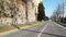 Bergamo, Italy. The Old town. Driver point of view. Timelapse driving along the avenues close to the Venetian walls