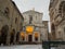 Bergamo, Italy.The old town. The facade of the Saint Alexander Cathedral